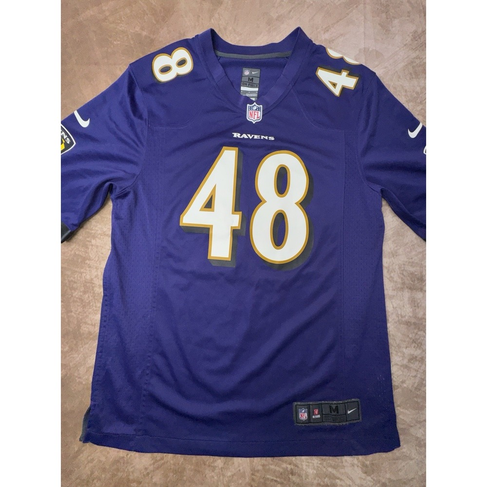 Baltimore Ravens Patrick Queen #48 Nike Purple NFL On Field Jersey Mens Medium